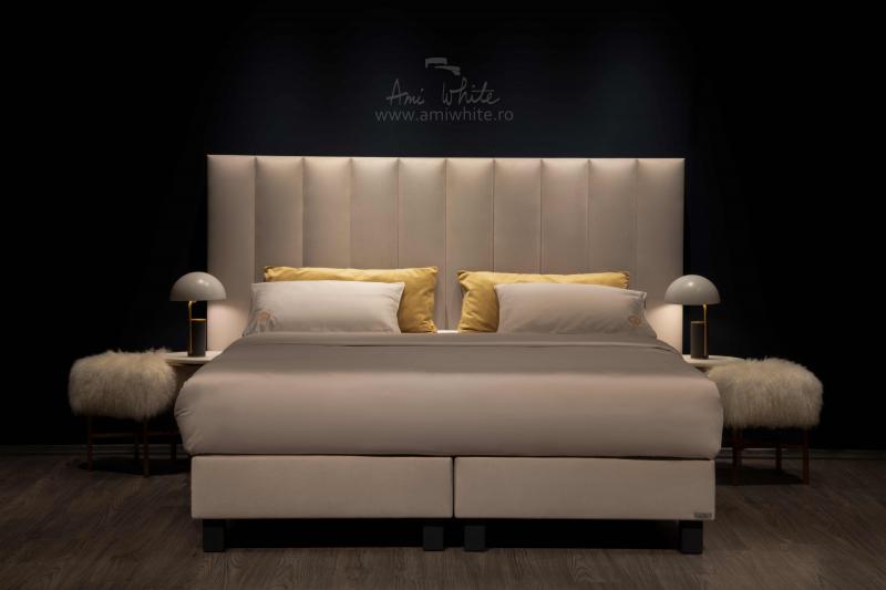 Pat boxspring CREAM LINES