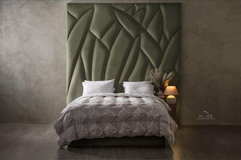 Pat boxspring GREEN LEAVES